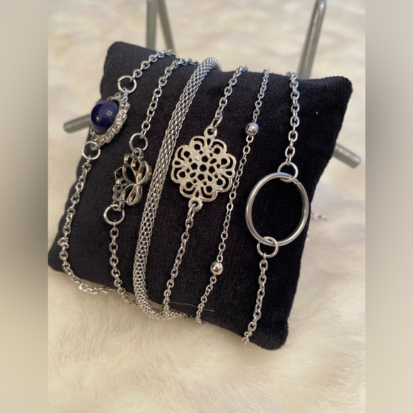 Set of Six Bohemian Hollow Lotus Leaf Bracelets - Picture 11 of 11